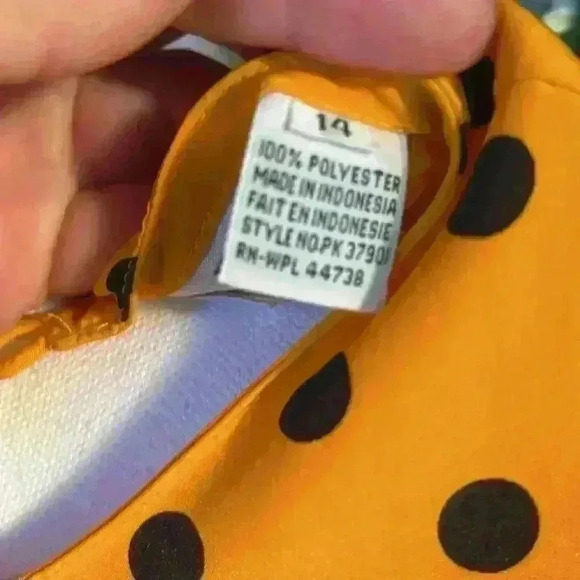 Peters and Ashley polka dot blouse size 14 NWOT. Black and orange short sleeve - Picture 13 of 15